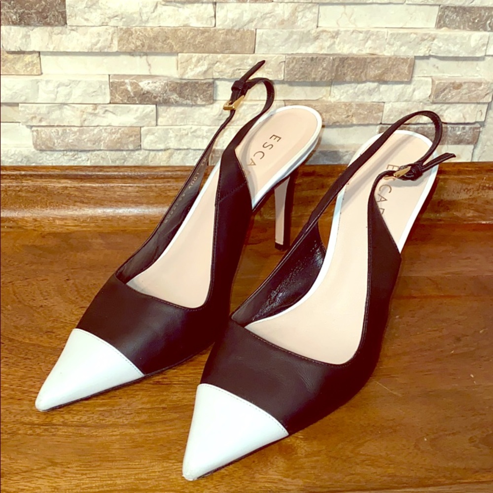 Escada Black and White Heels